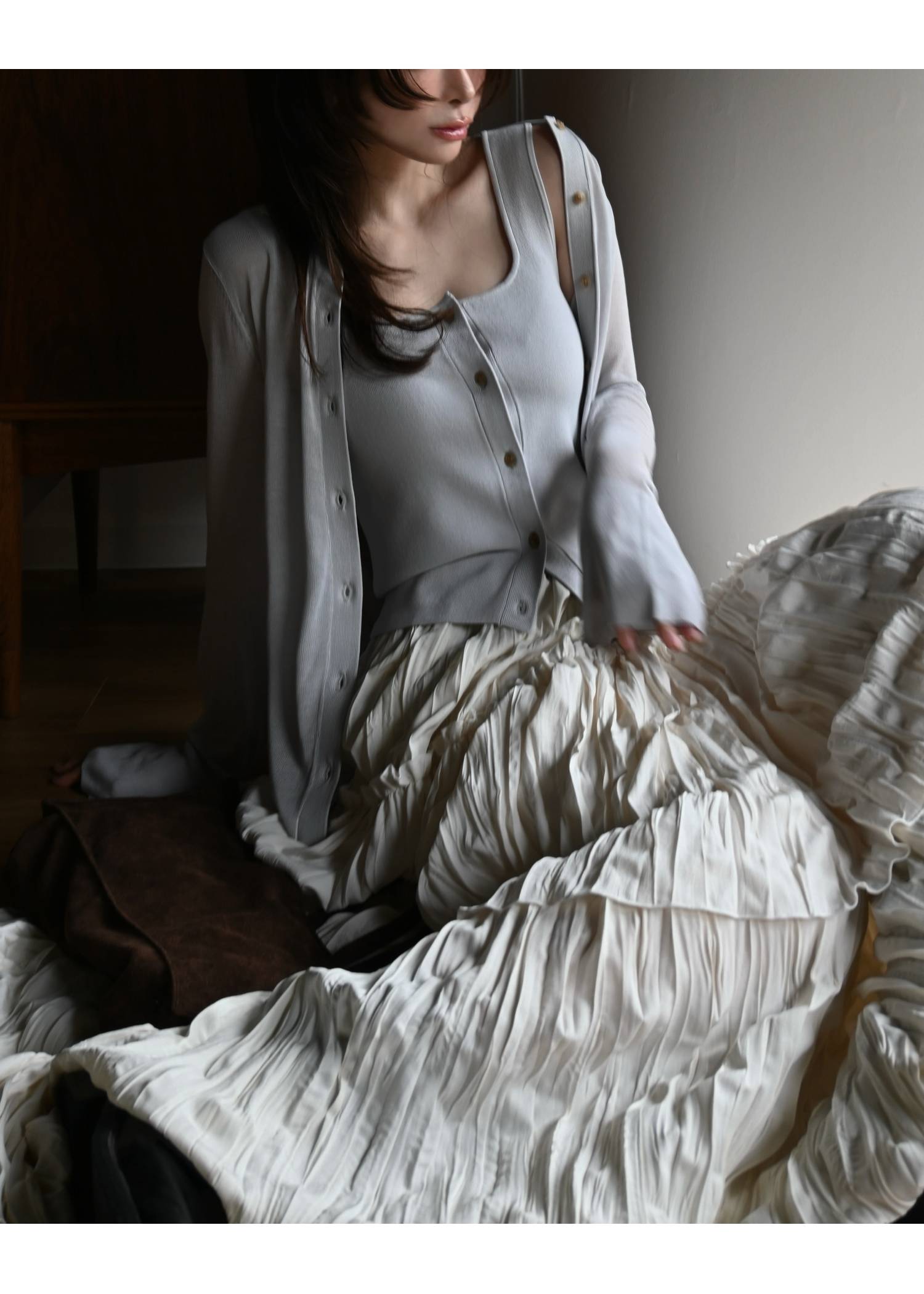 shirt collar & tank knit ensemble