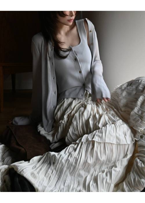 shirt collar & tank knit ensemble