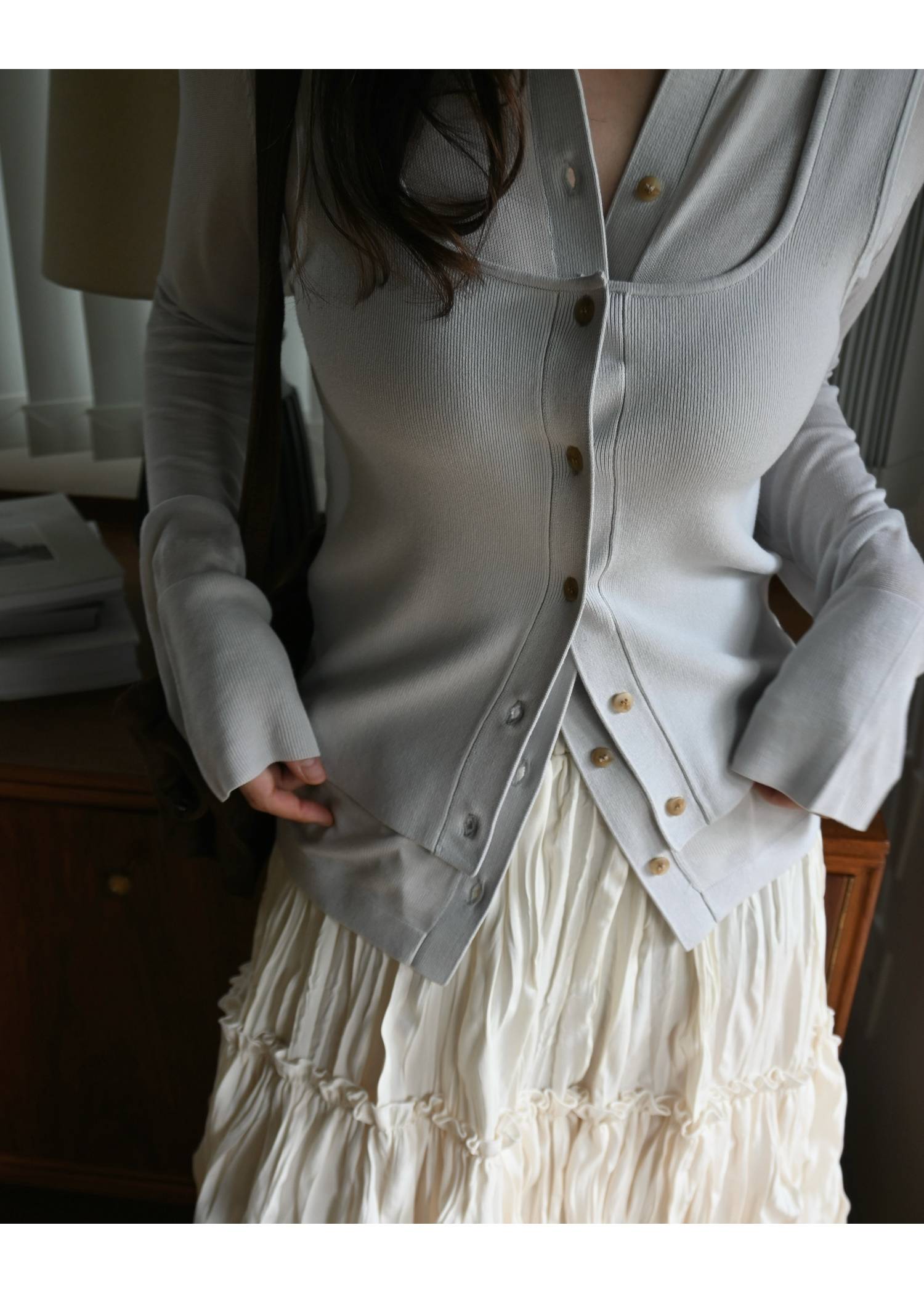 shirt collar & tank knit ensemble