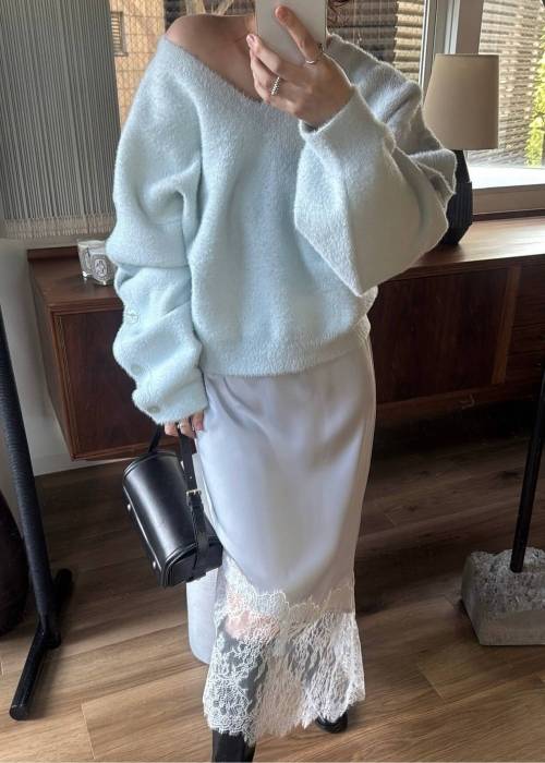 button sleeve short color knit