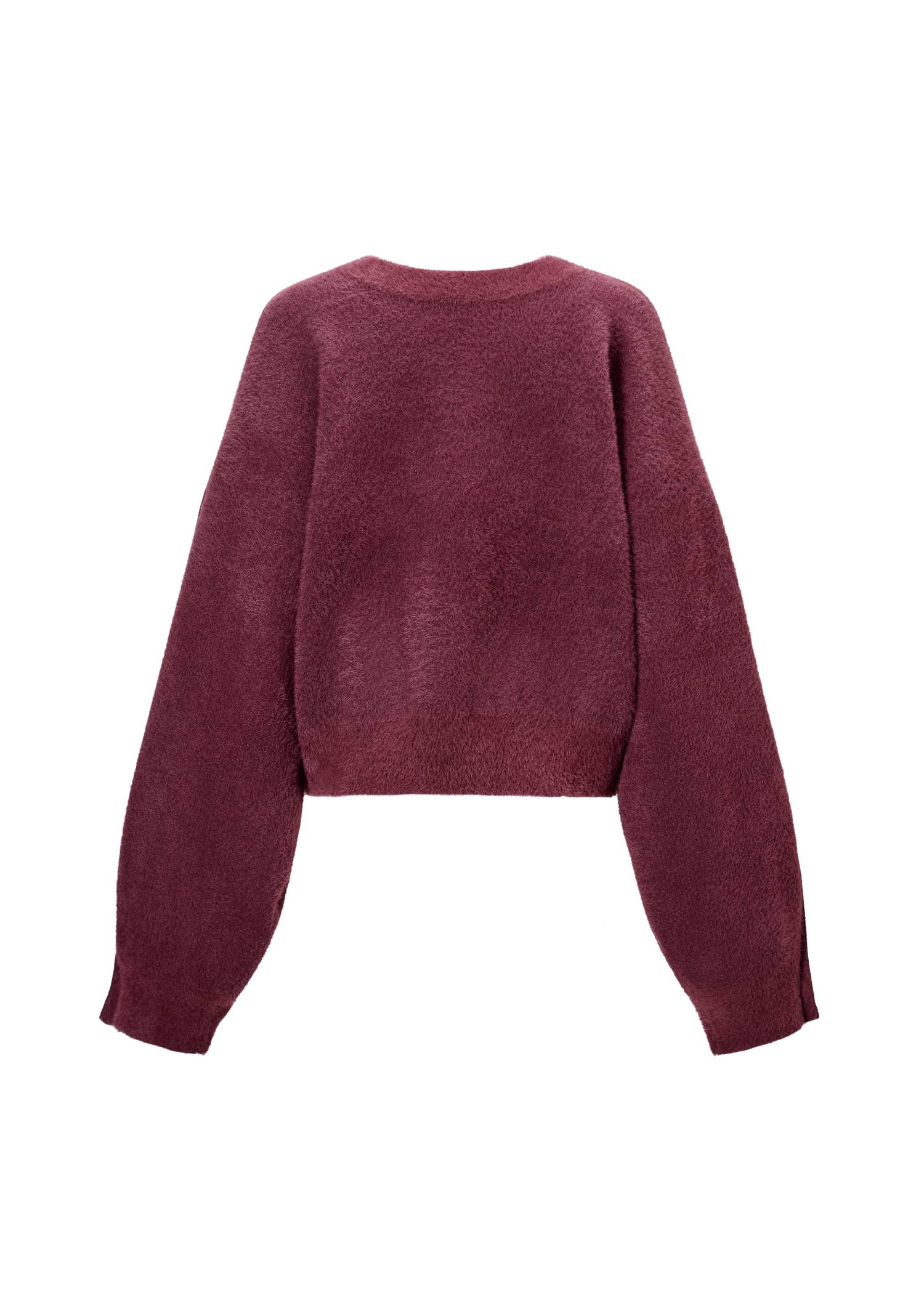 button sleeve short color knit