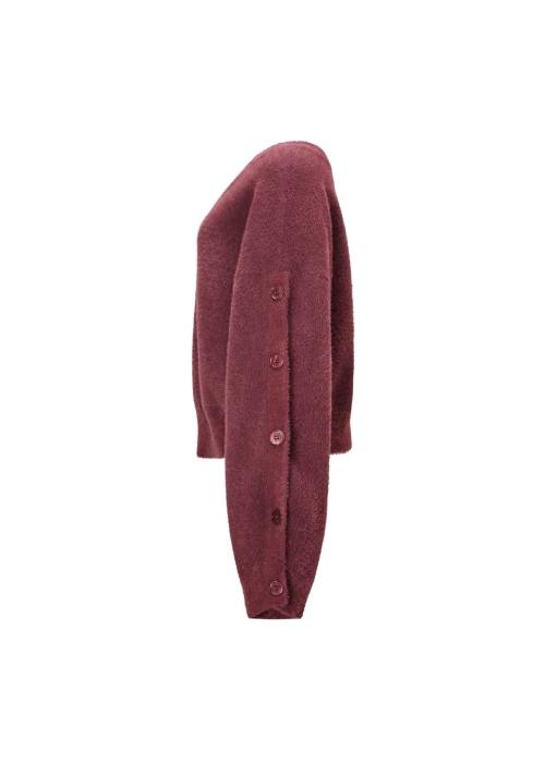 button sleeve short color knit