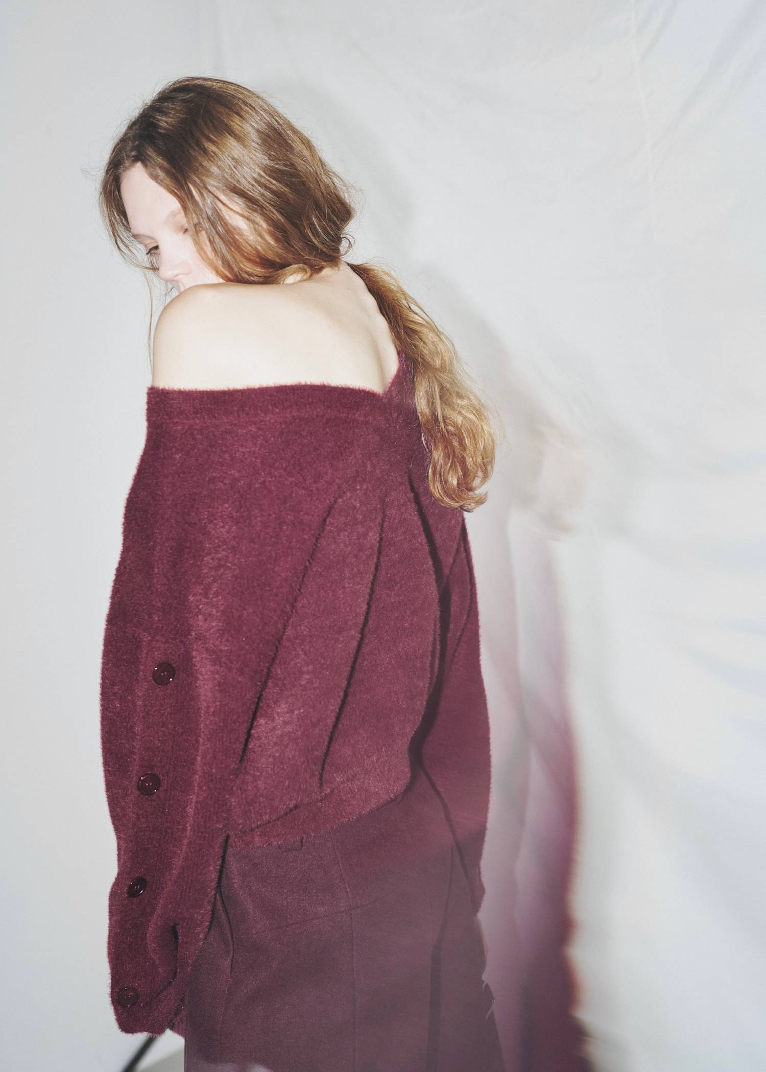 button sleeve short color knit