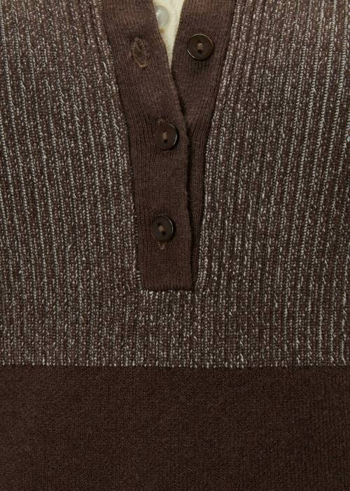 button henley effortless layered knit