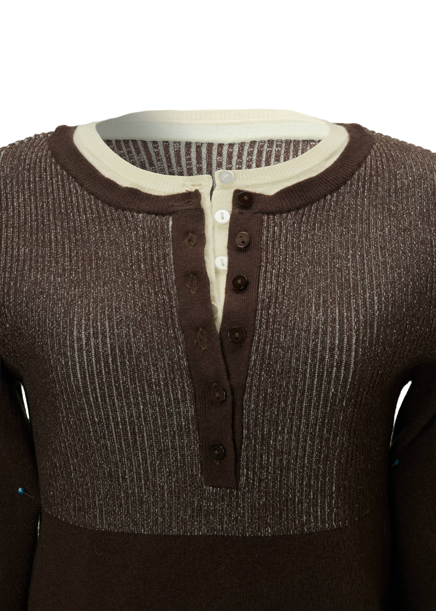 button henley effortless layered knit