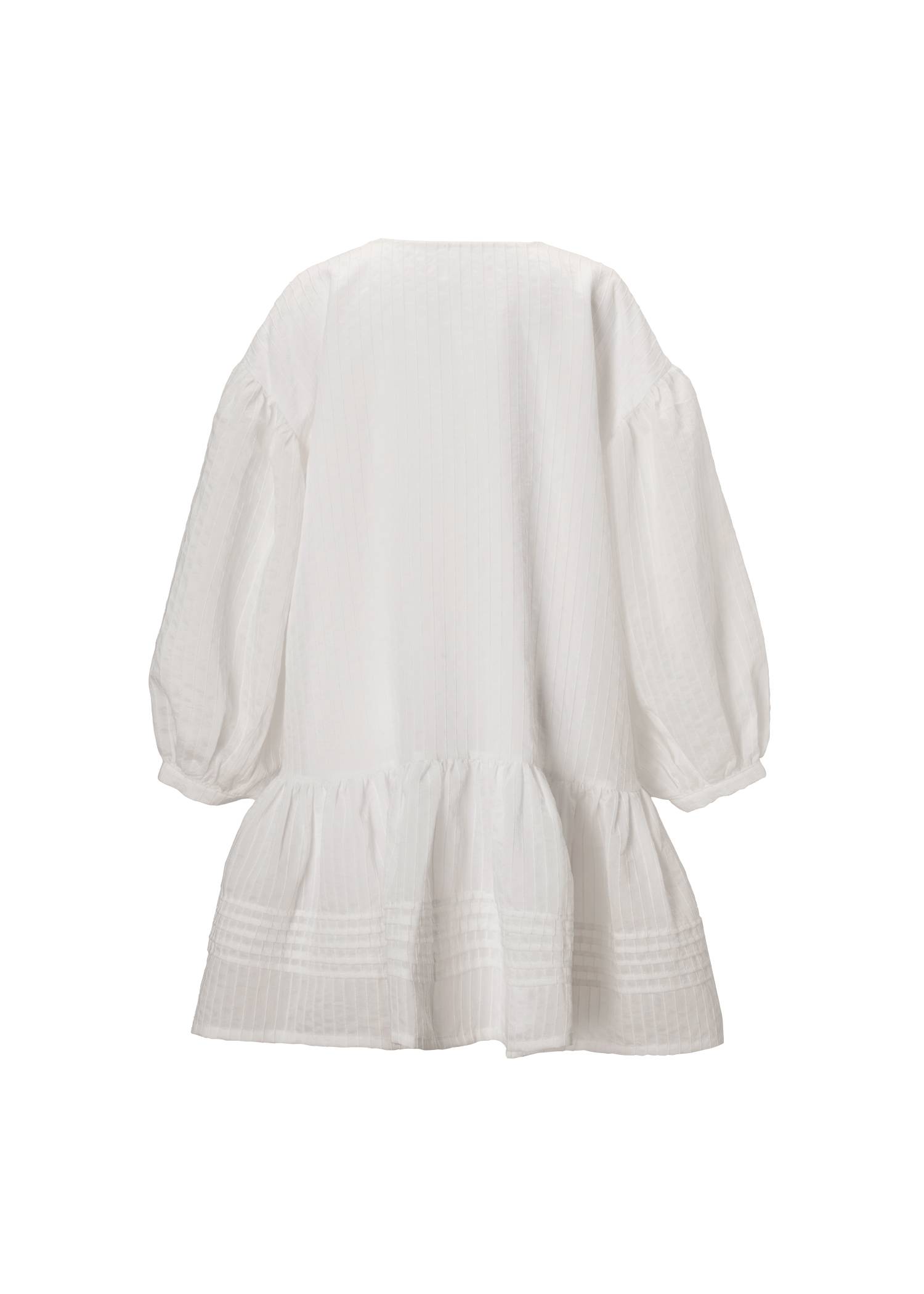pintuck round hem stripe midi OP