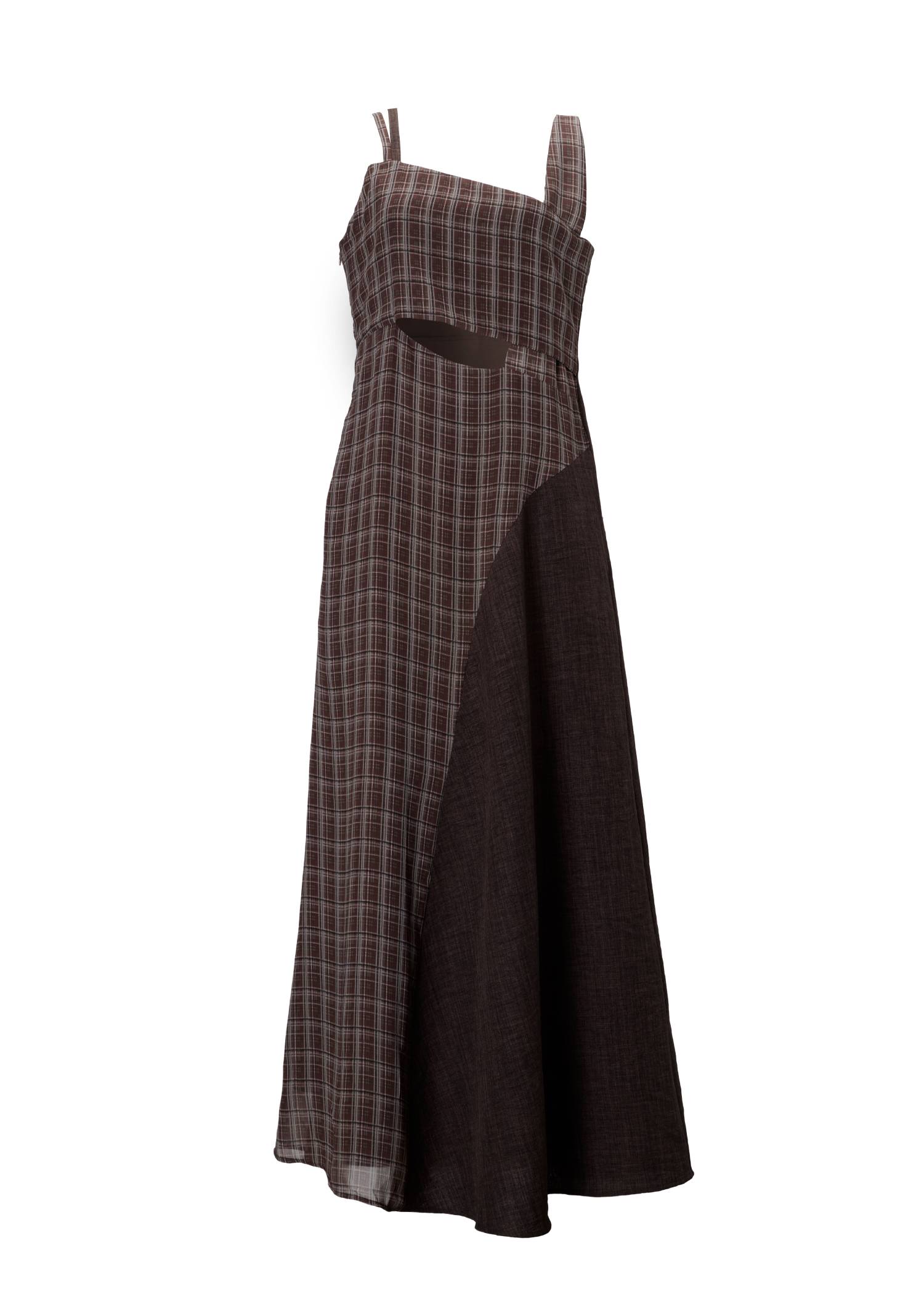 asymmetry panel waist cutout OP