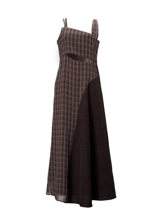 asymmetry panel waist cutout OP