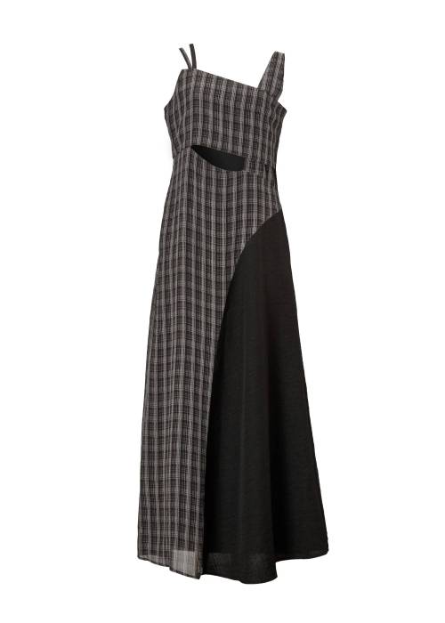 asymmetry panel waist cutout OP