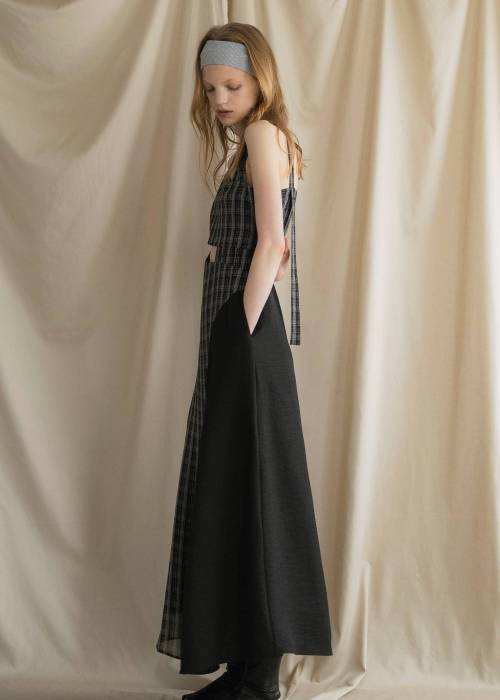 asymmetry panel waist cutout OP