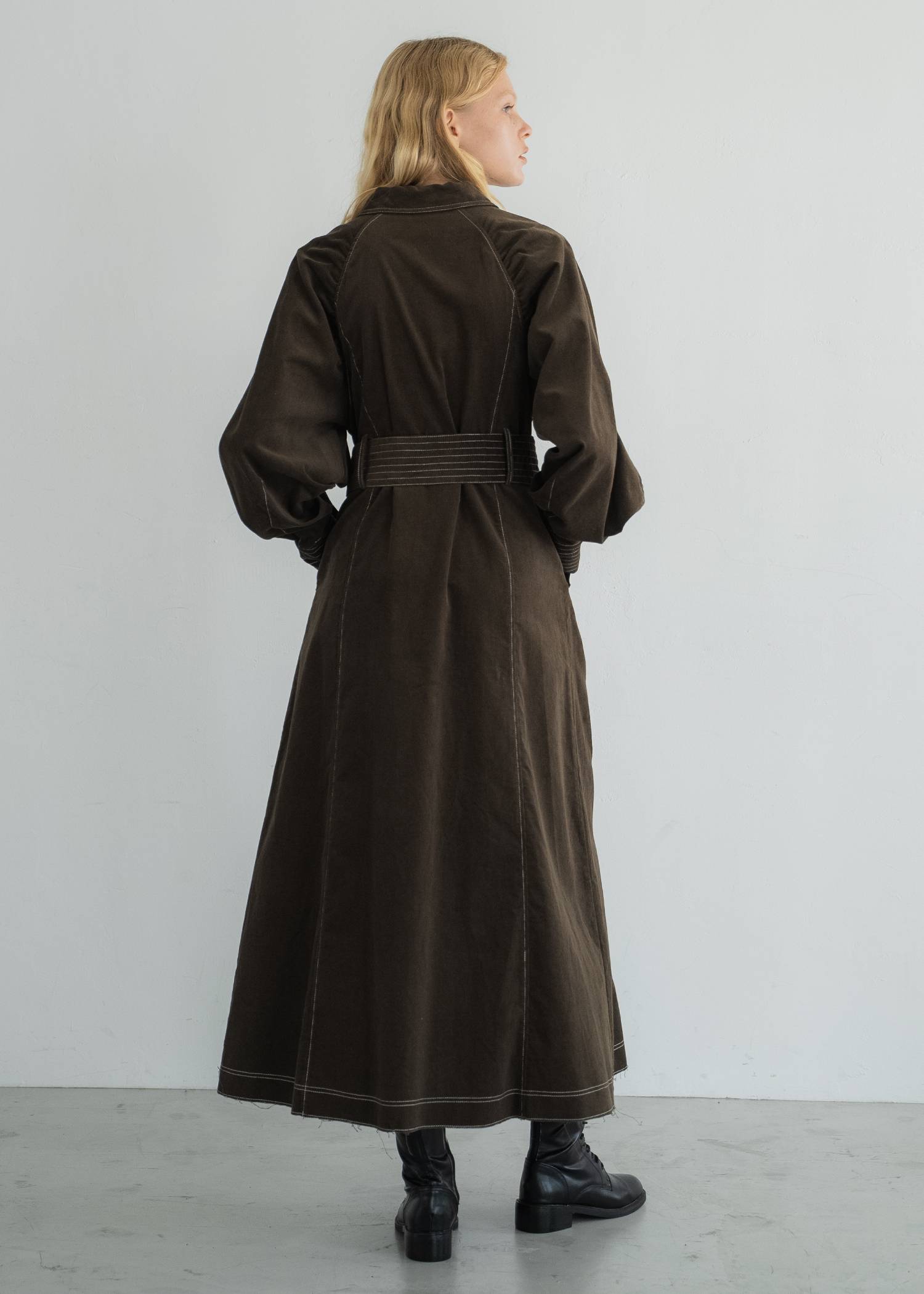 waist ribbon raglan volume sleeve OP