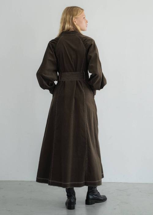 waist ribbon raglan volume sleeve OP