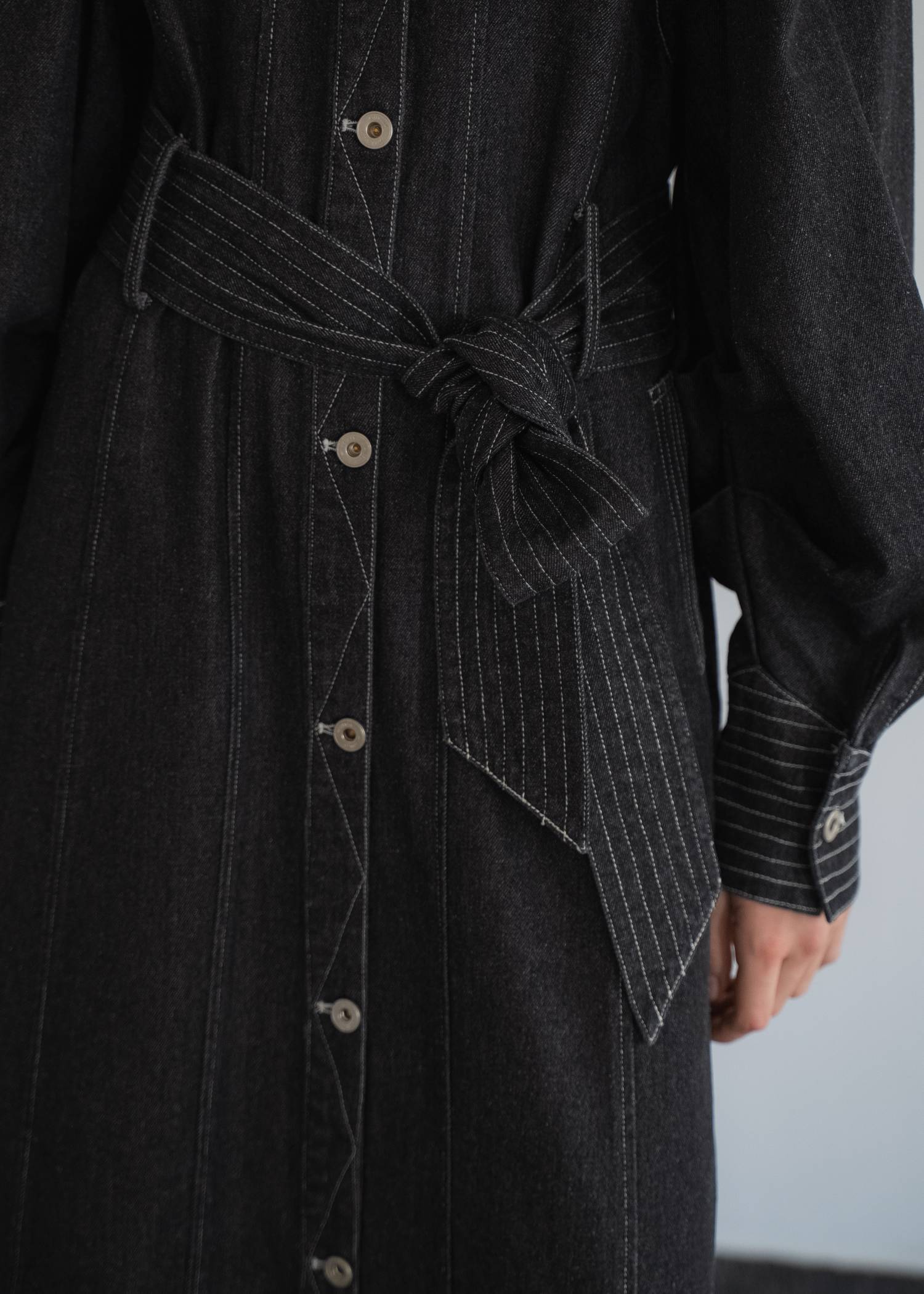 waist ribbon raglan volume sleeve OP