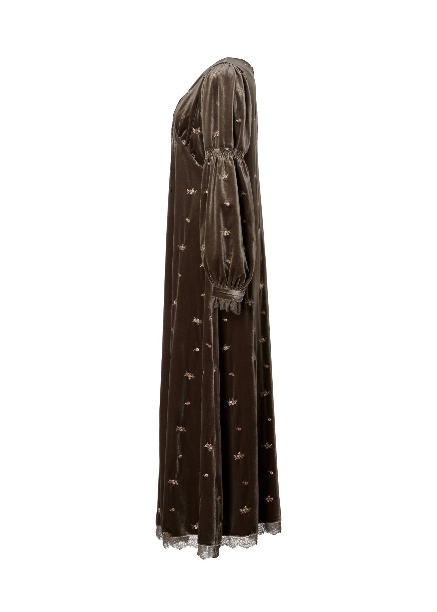 floral embroidery velor OP