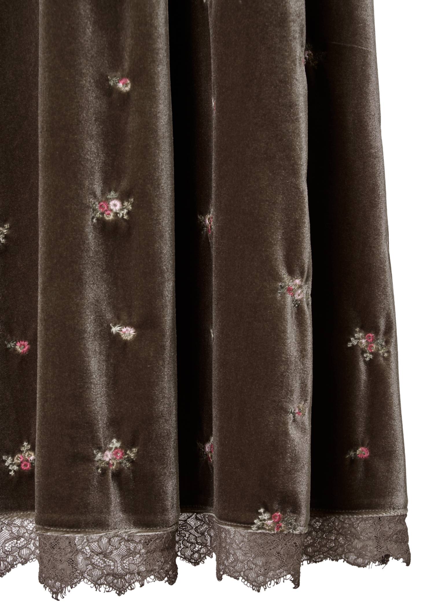 floral embroidery velor OP