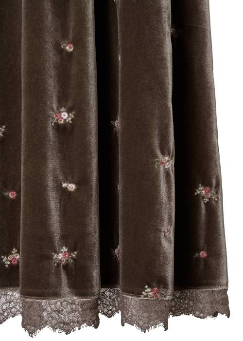 floral embroidery velor OP