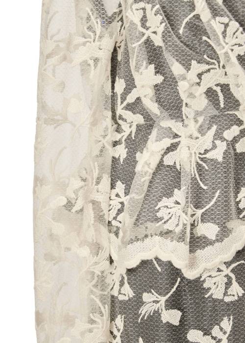 layered lace tuck peplum OP