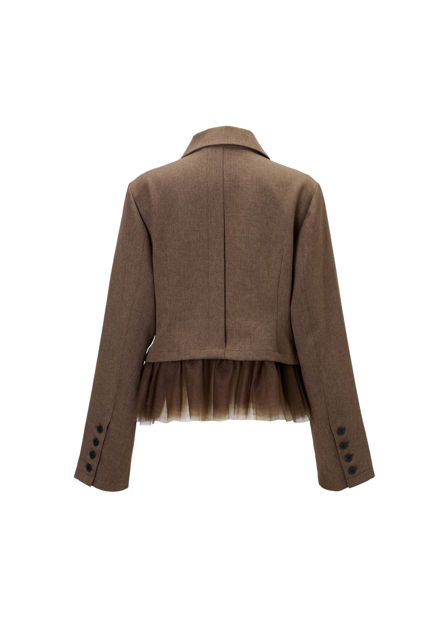 detachable peplum tulle cropped tailored JK