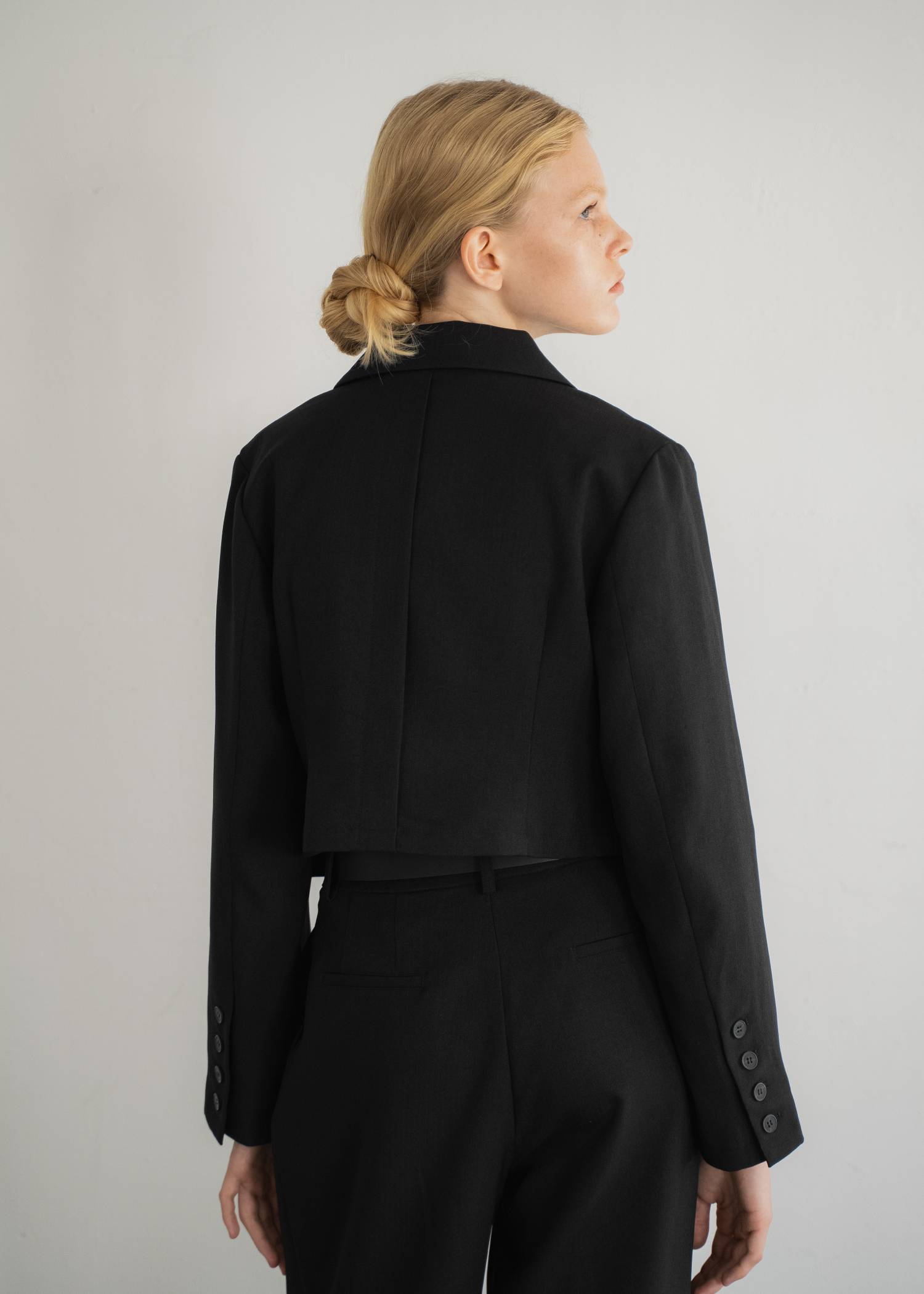 detachable peplum tulle cropped tailored JK