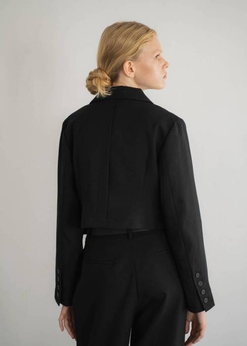 detachable peplum tulle cropped tailored JK