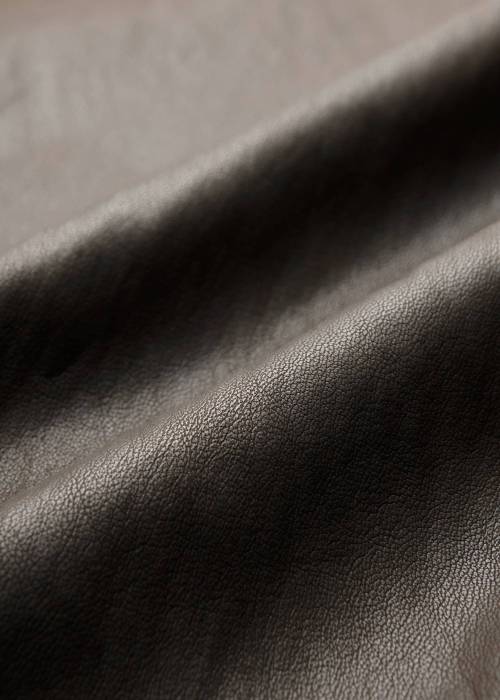 stand collar over size synthetic leather JK