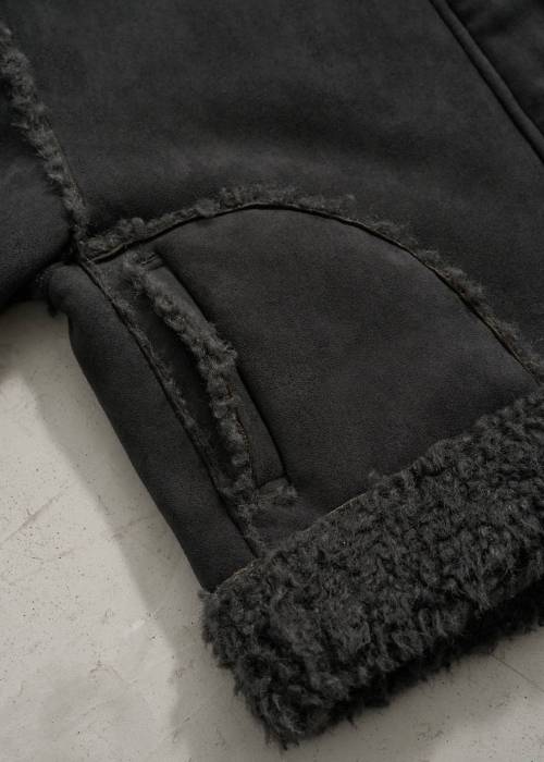 reversible poodle fur bomber JK