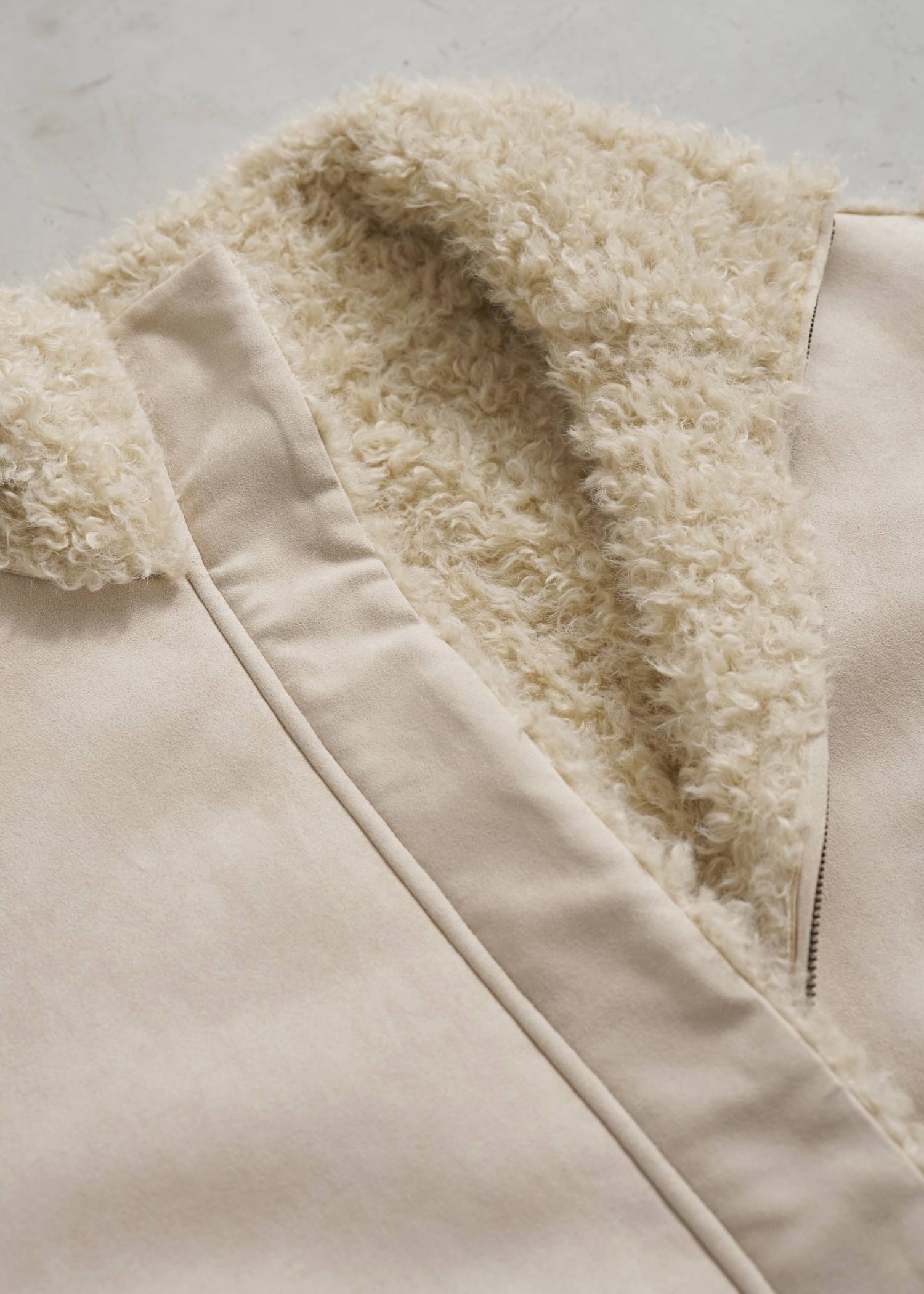 reversible poodle fur bomber JK