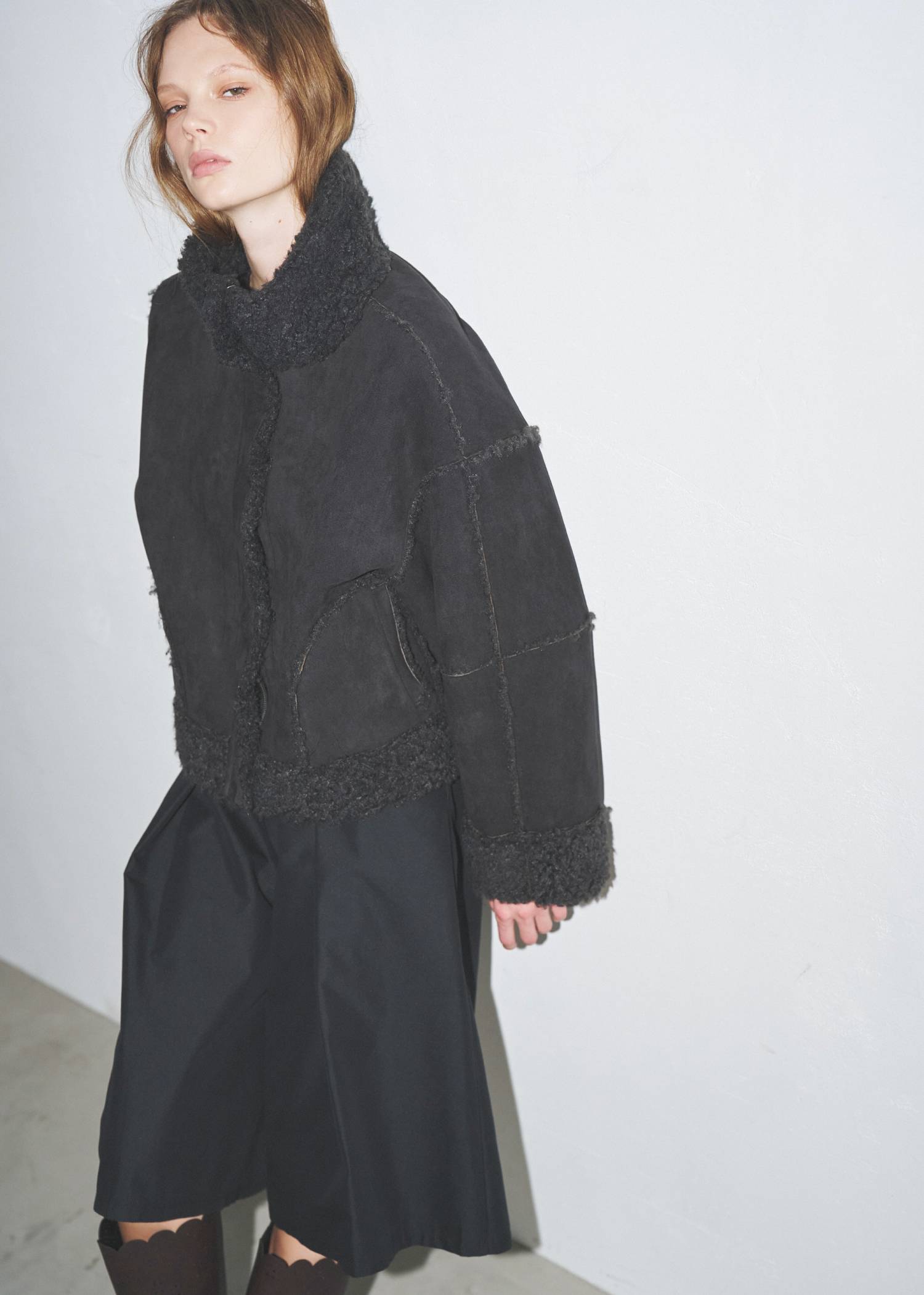 reversible poodle fur bomber JK