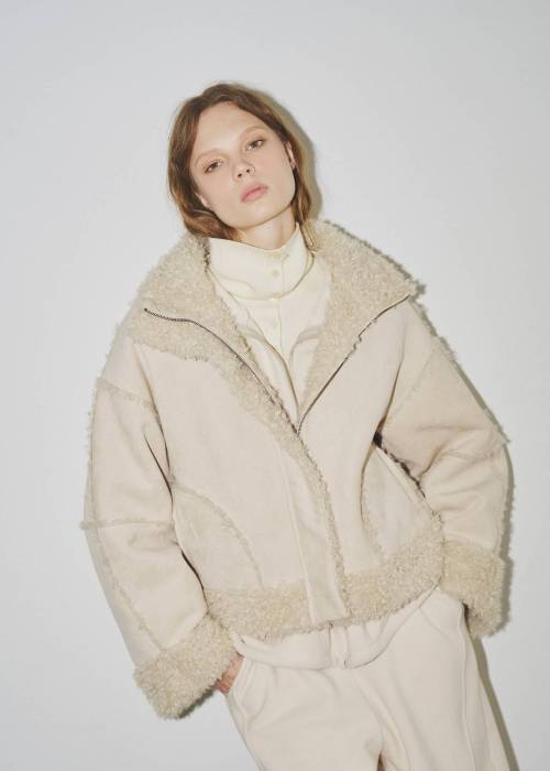 reversible poodle fur bomber JK