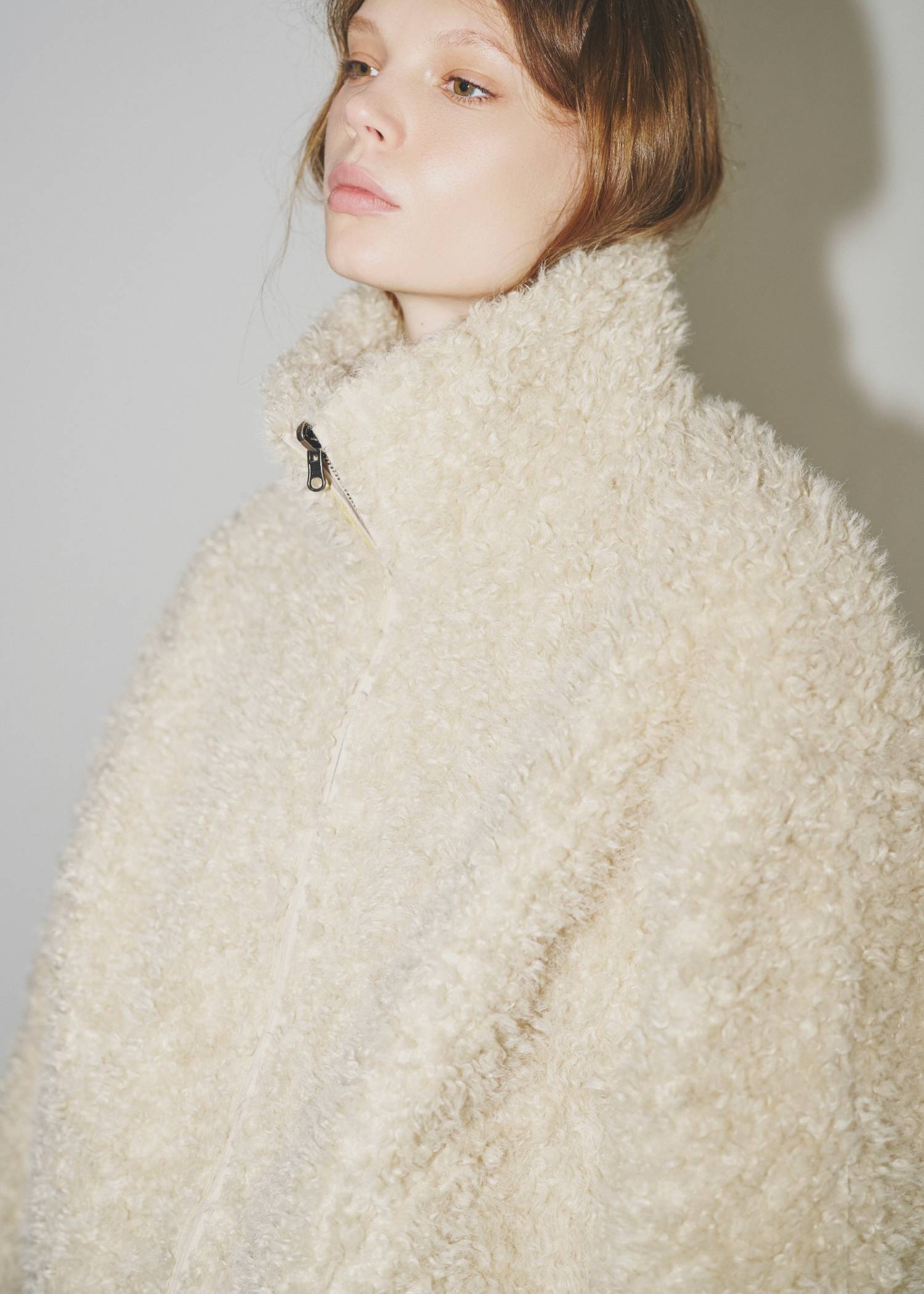 reversible poodle fur bomber JK