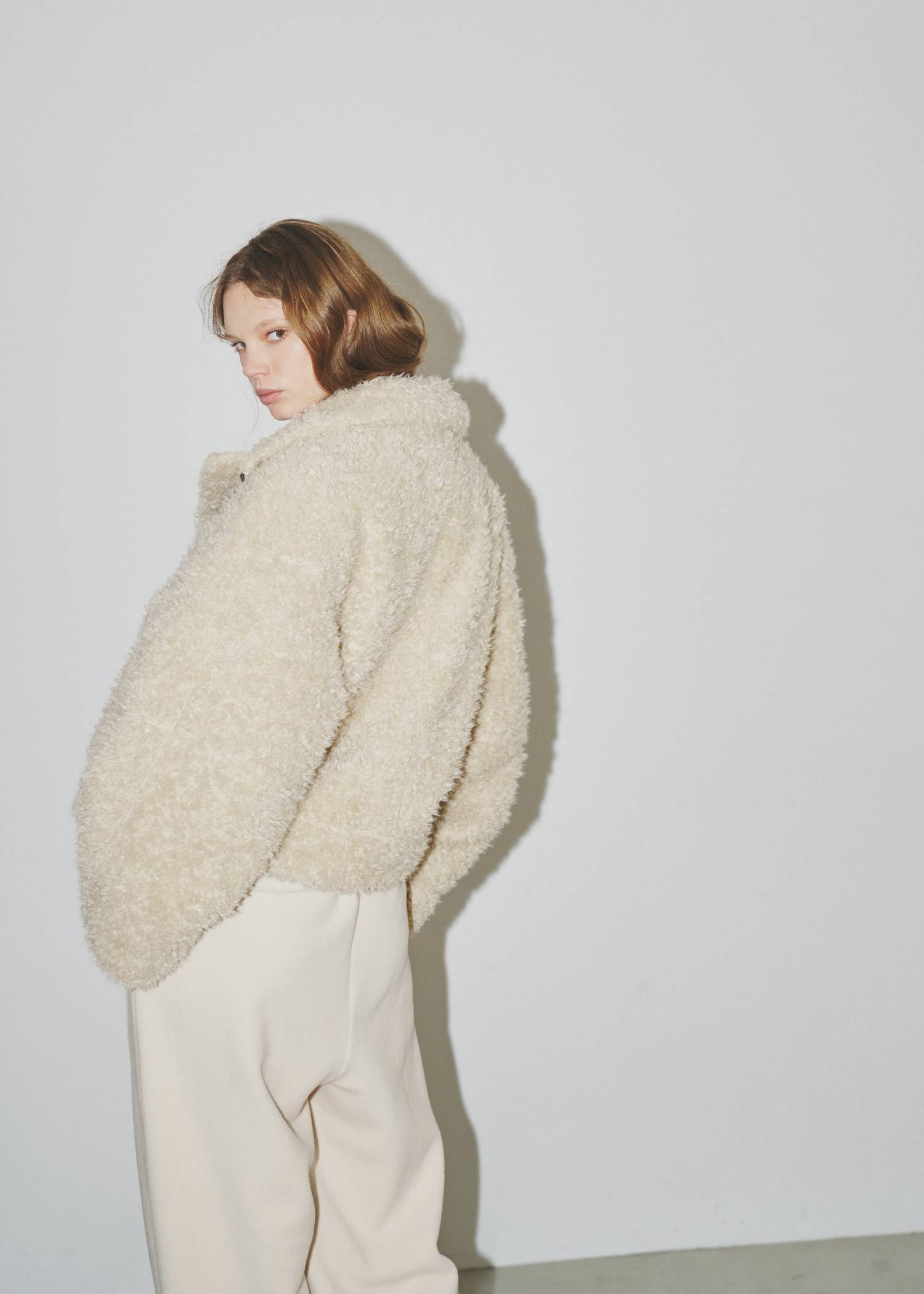 reversible poodle fur bomber JK