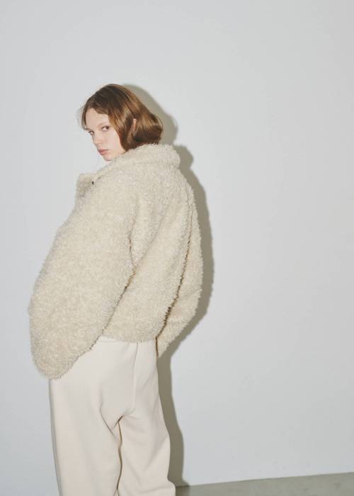 reversible poodle fur bomber JK