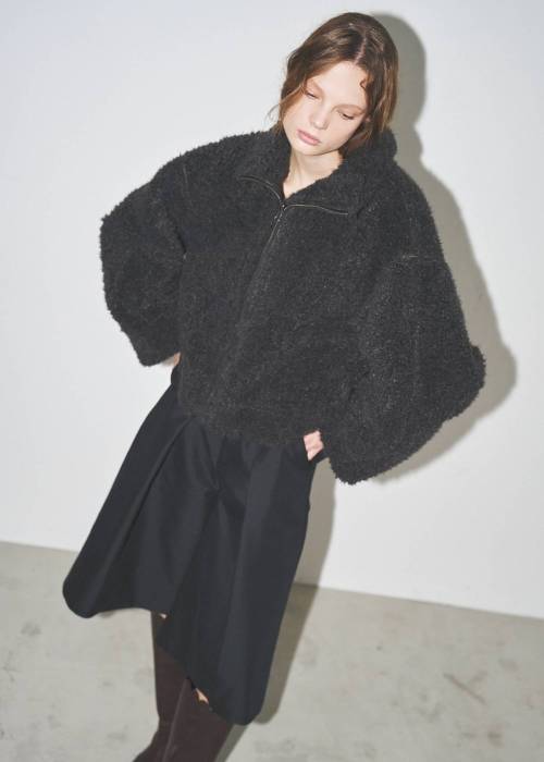 reversible poodle fur bomber JK