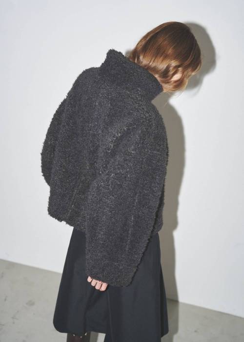 reversible poodle fur bomber JK