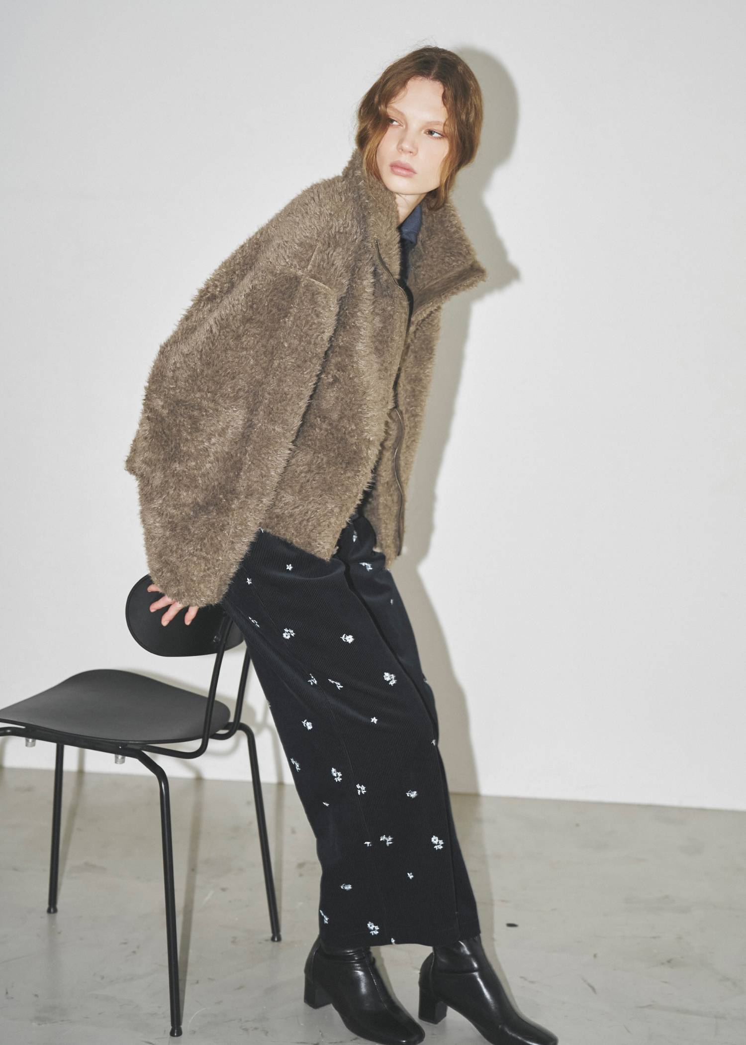reversible poodle fur bomber JK