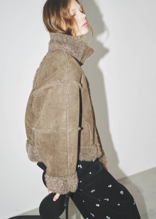 reversible poodle fur bomber JK