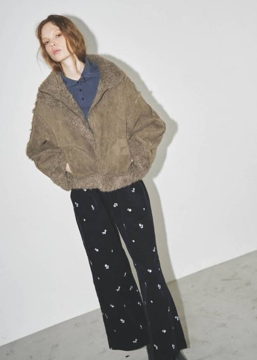reversible poodle fur bomber JK