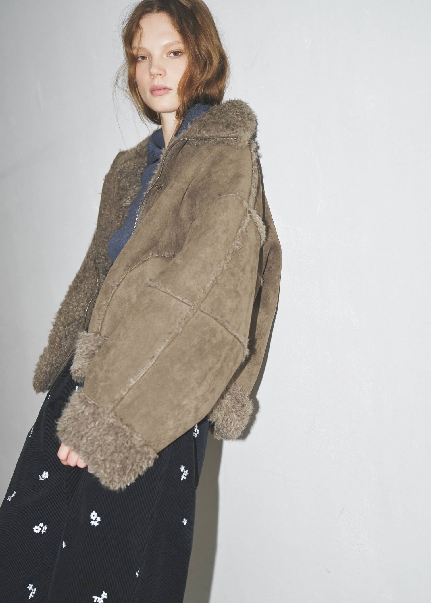 reversible poodle fur bomber JK