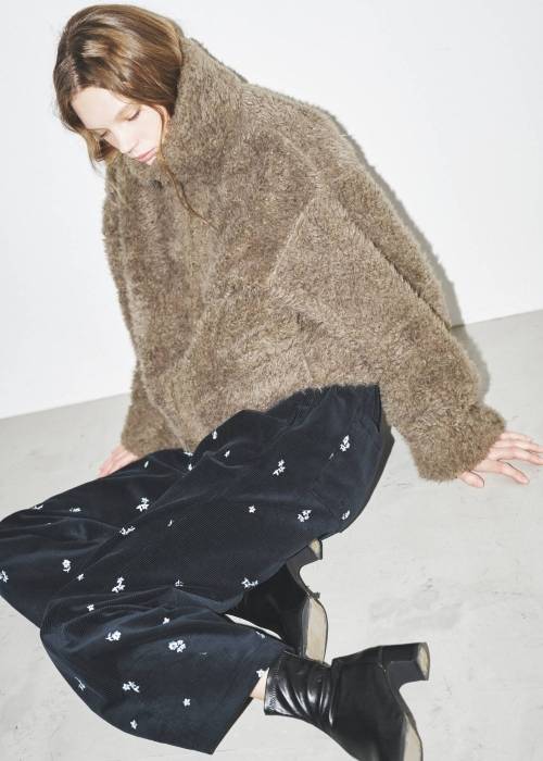 reversible poodle fur bomber JK