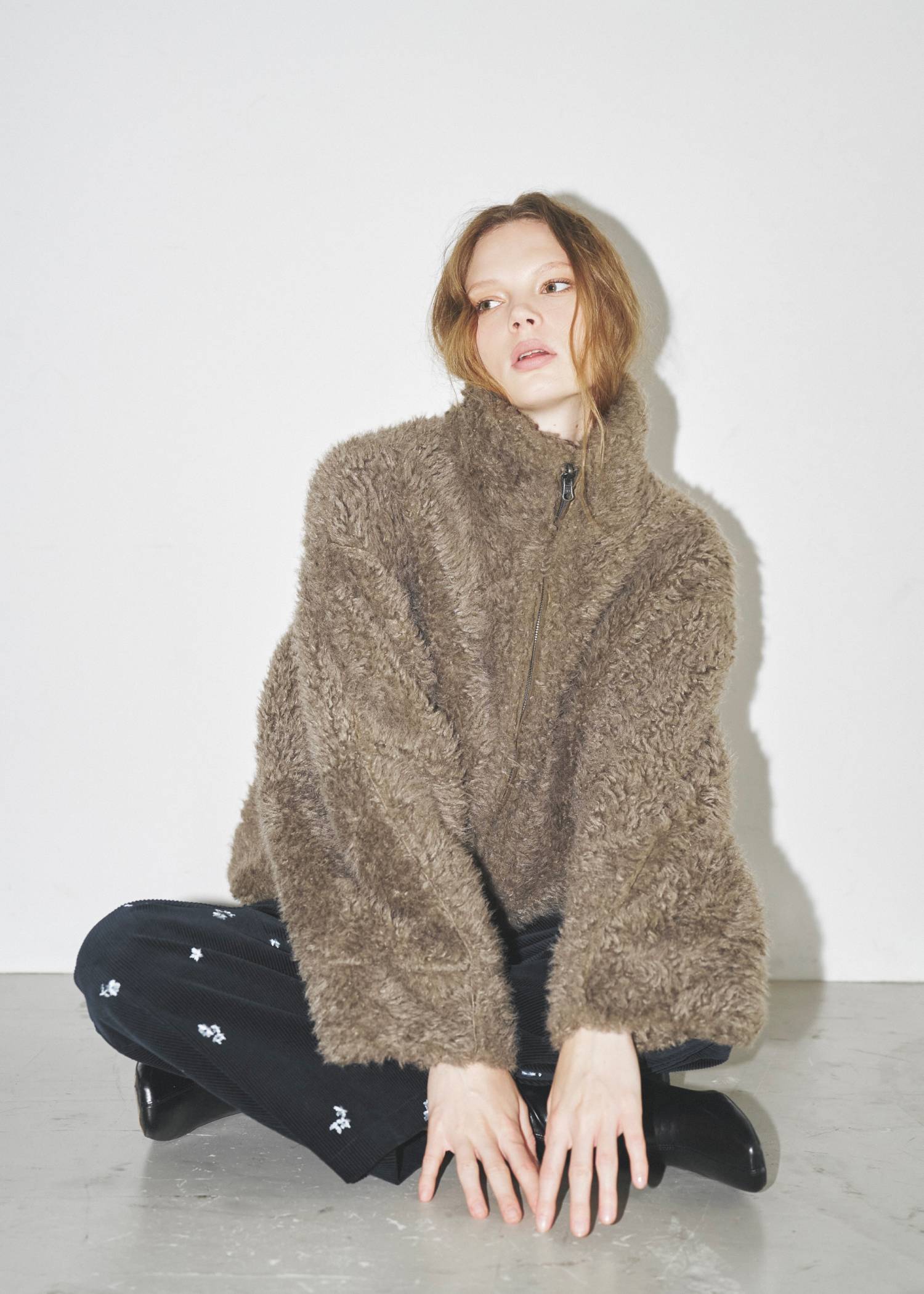 reversible poodle fur bomber JK