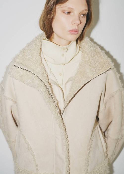 reversible poodle fur bomber JK