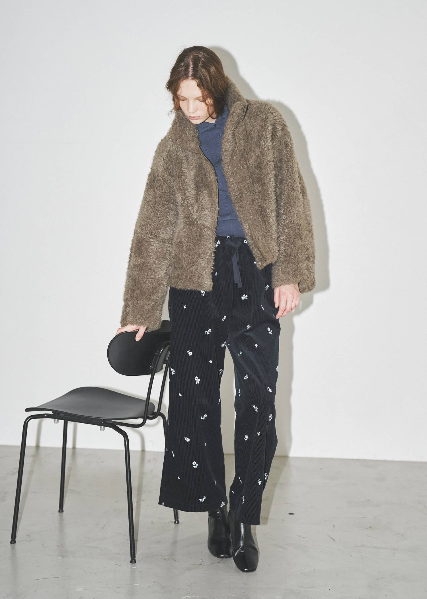 reversible poodle fur bomber JK