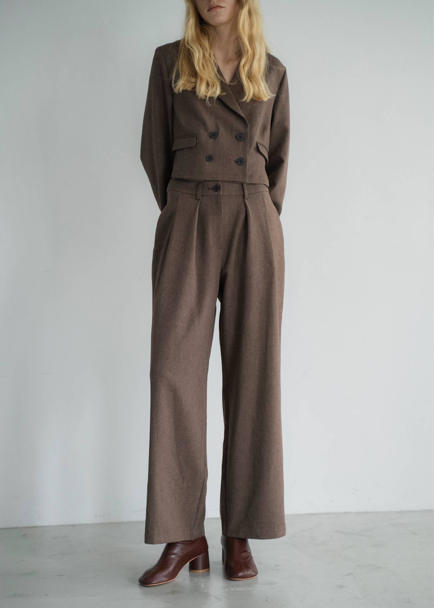 herringbone comfort tuck slacks PT