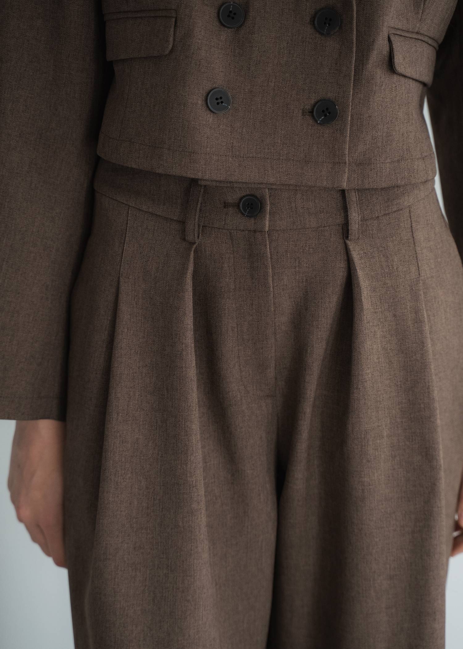 herringbone comfort tuck slacks PT