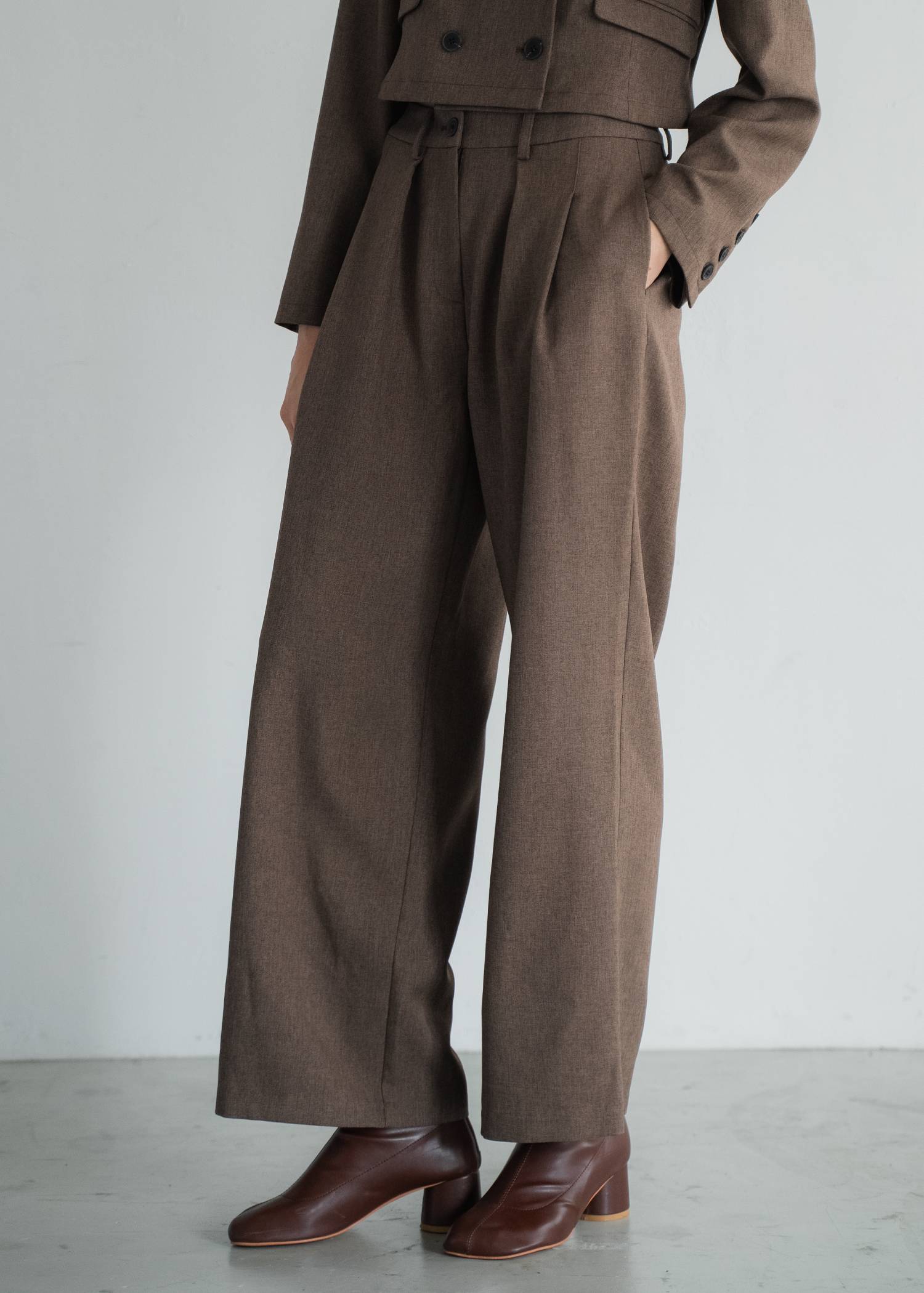 herringbone comfort tuck slacks PT