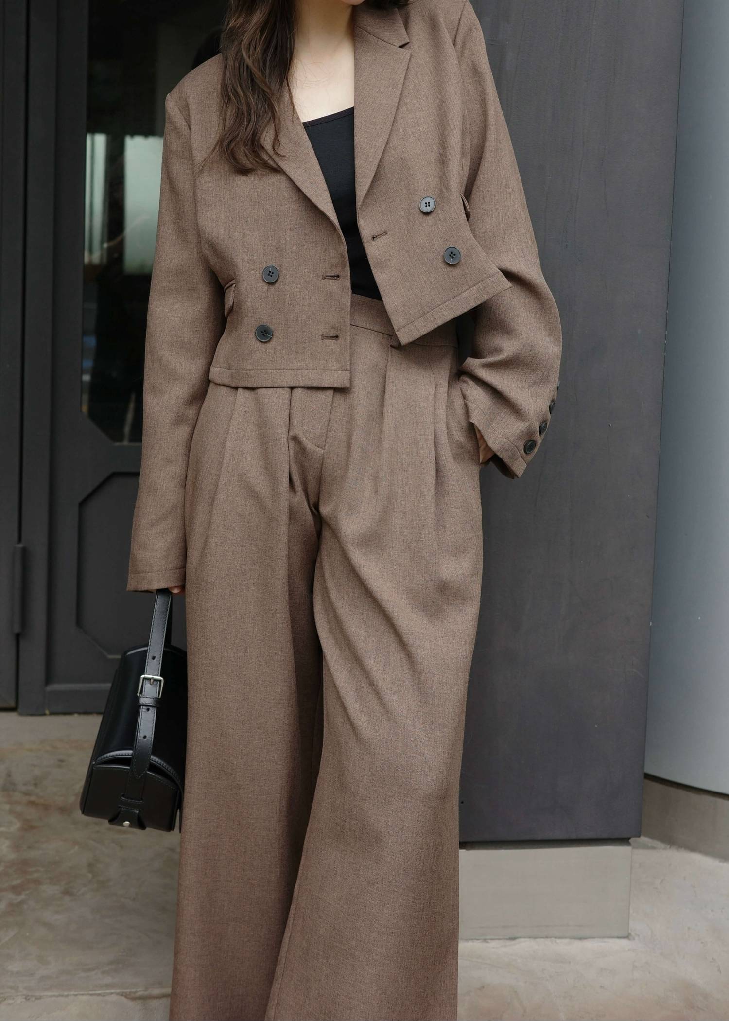 herringbone comfort tuck slacks PT