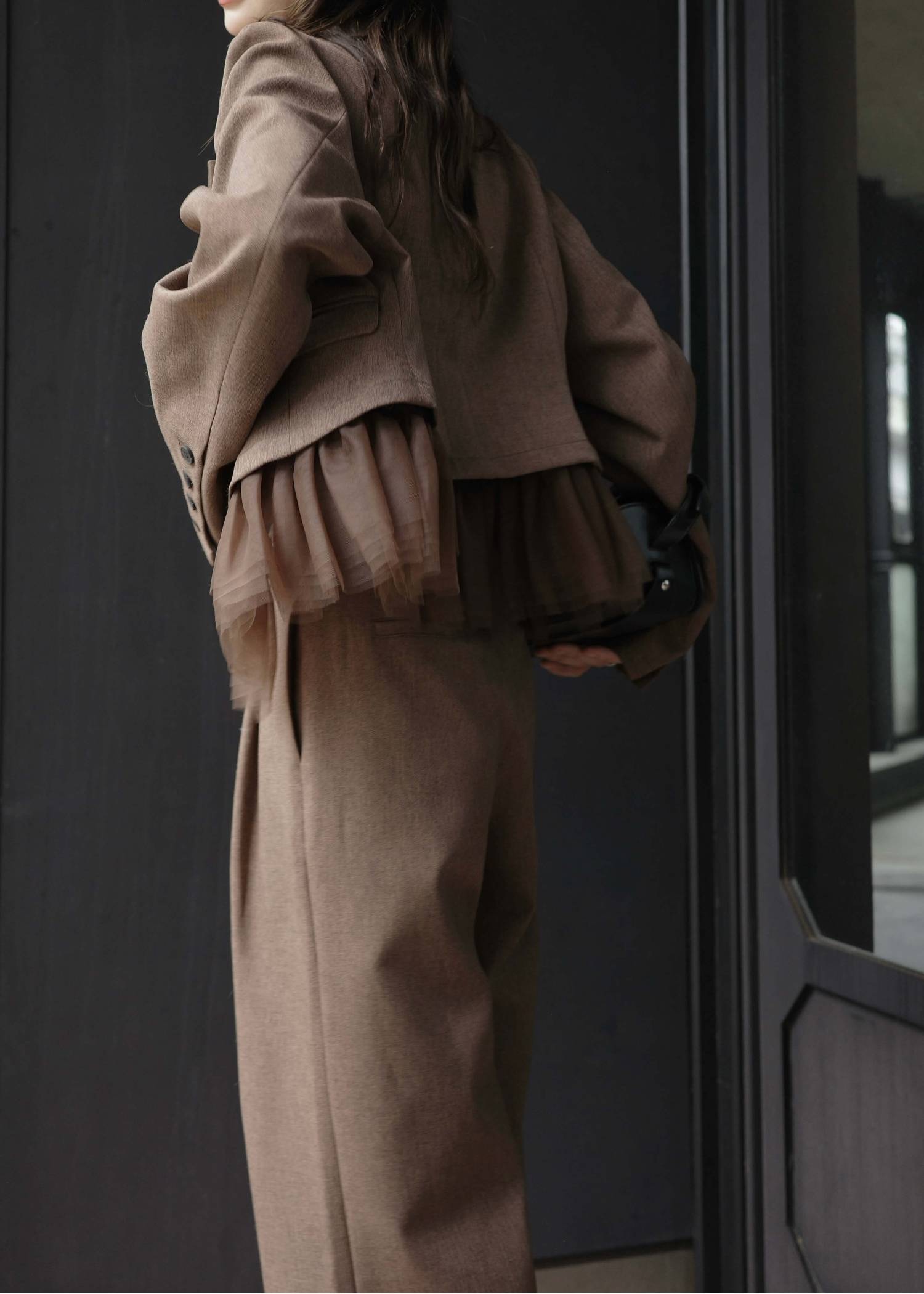 herringbone comfort tuck slacks PT