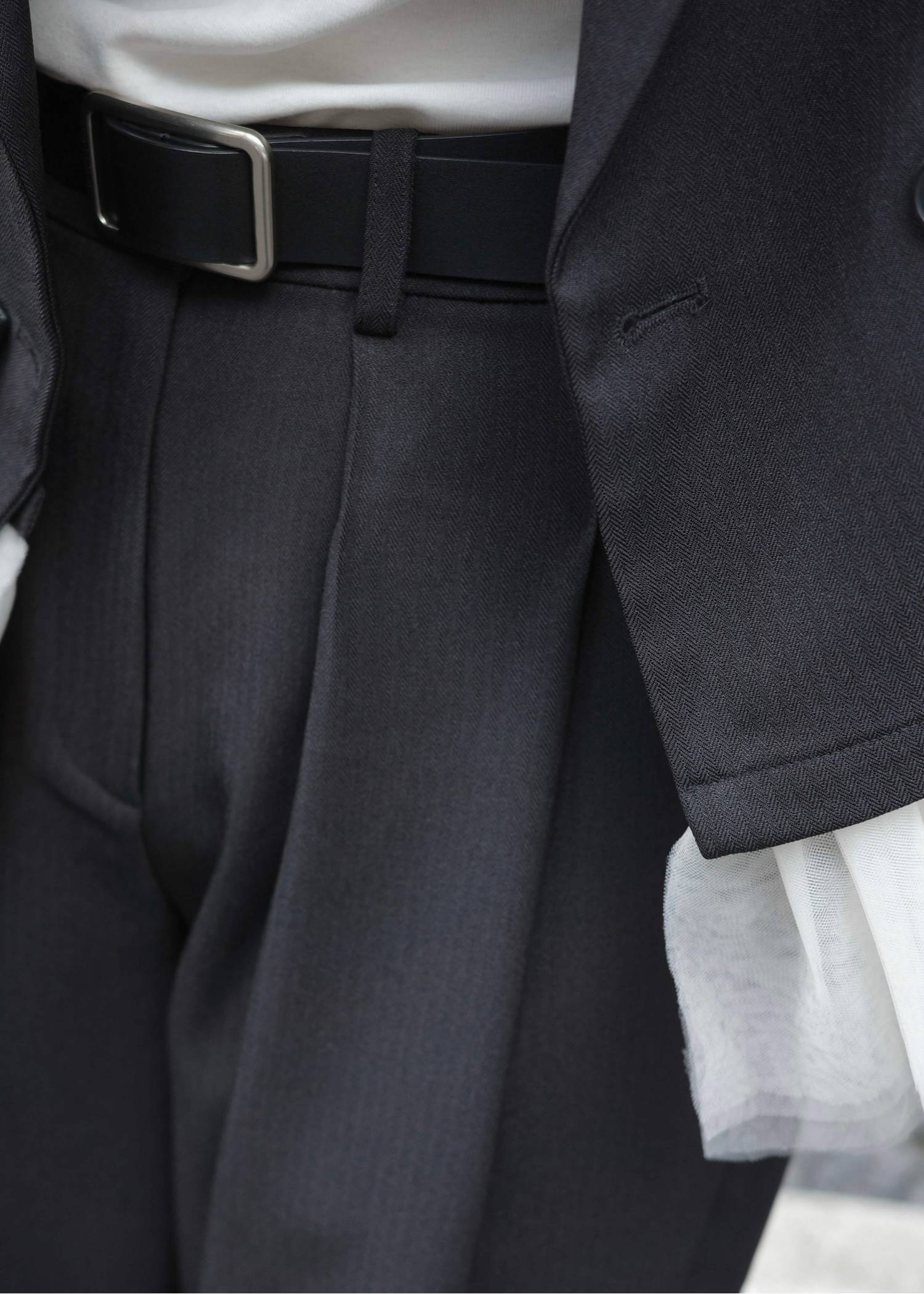 herringbone comfort tuck slacks PT