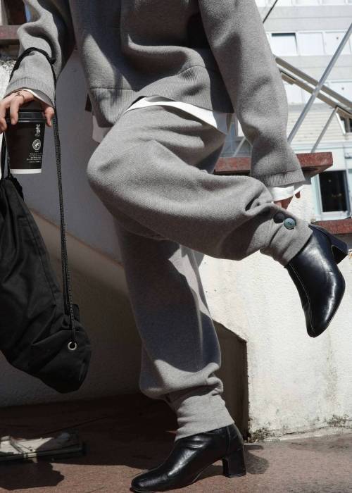 button cuffs convert hem jogger knit PT