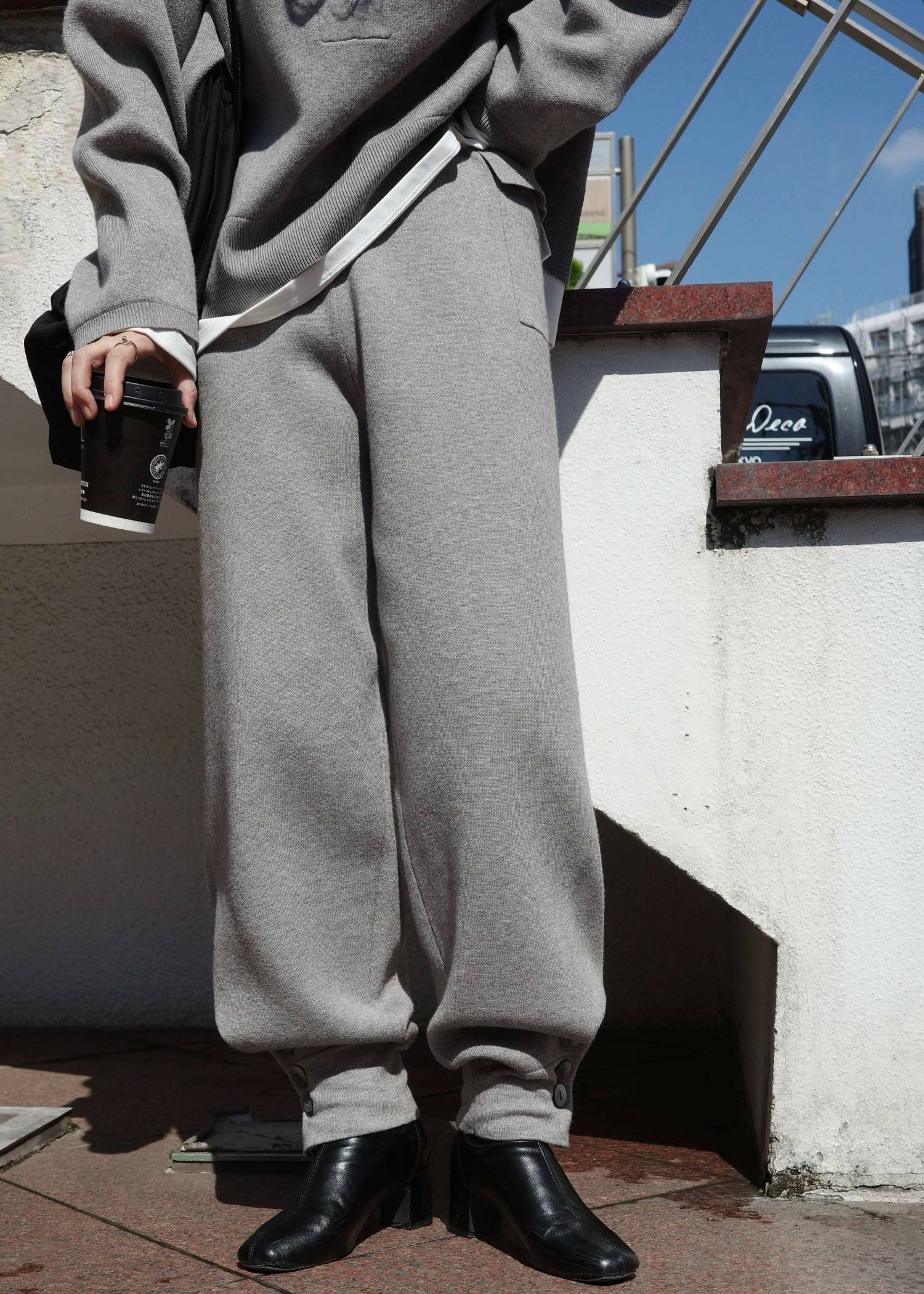 button cuffs convert hem jogger knit PT